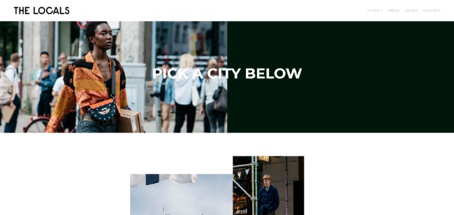 32. the locals Best Squarespace sites