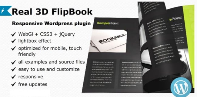 4. real 3d flipbook Real3D FlipBook WordPress Plugin