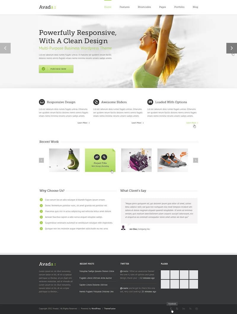 Avada multipurpose theme