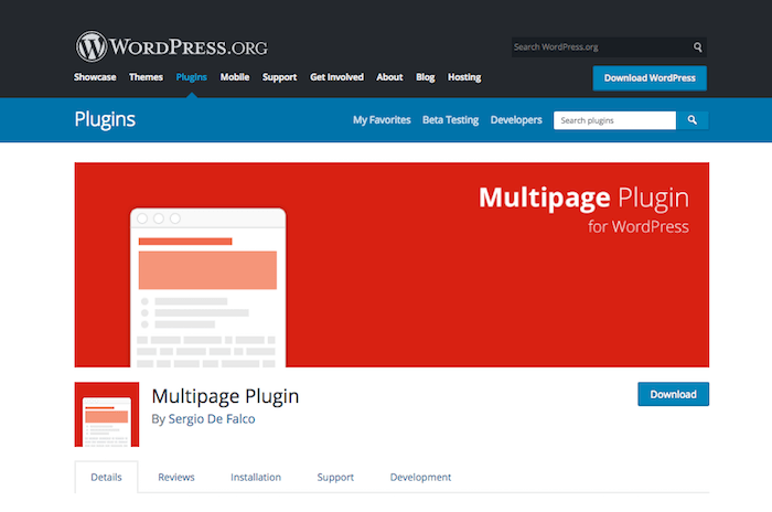 Multipage Plugin