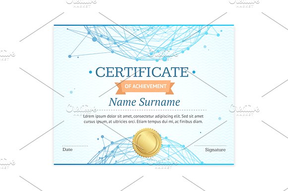 Certificate Template. Vector Certificate Template. Vector