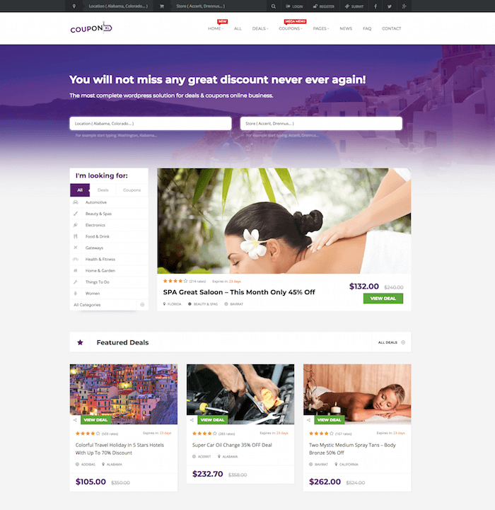 CouponXL Daily Deal WordPress Theme