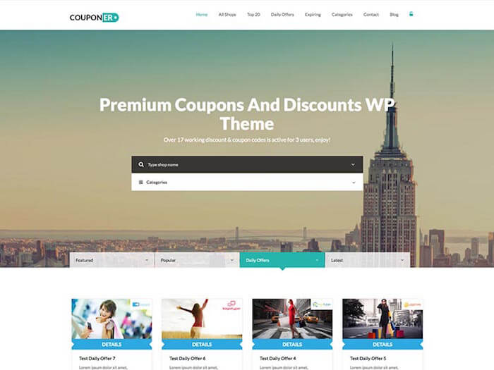 Couponer daily deal theme Couponer daily deal theme
