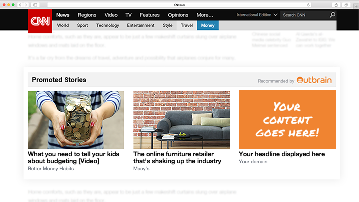 Native advertising, outbrain