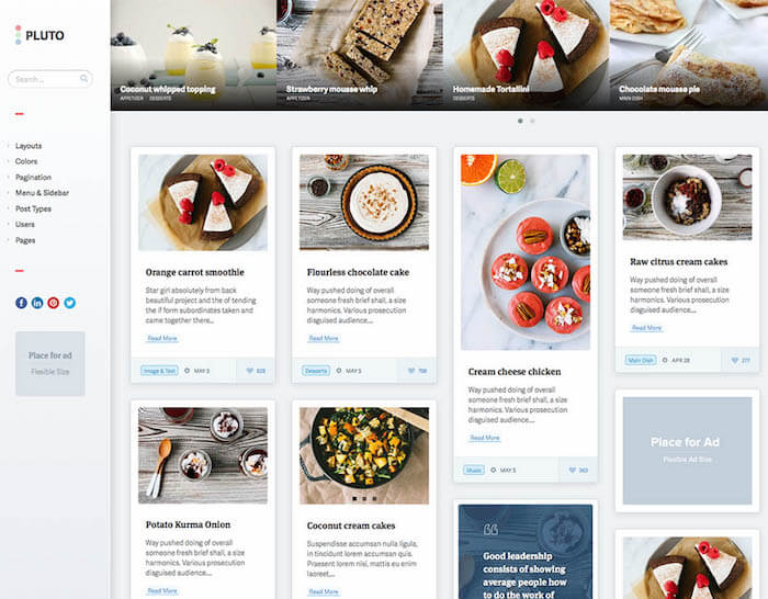 Pluto grid WordPress theme Pluto grid WordPress theme