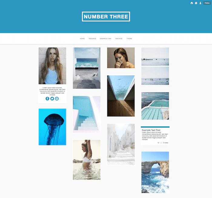 Three Free Tumblr Theme