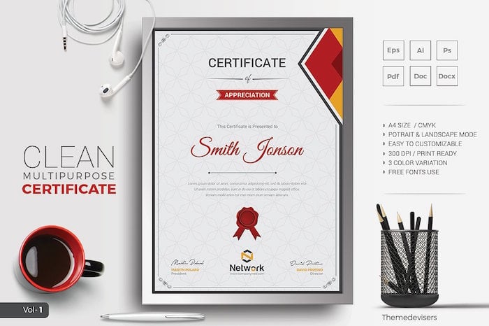 Word Certificate Template Word Certificate Template