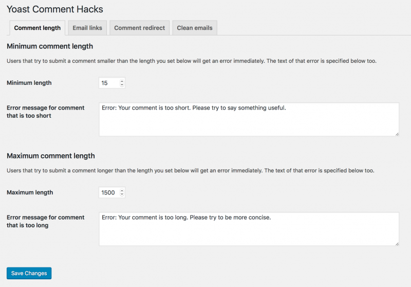 Yoast Comment Hacks