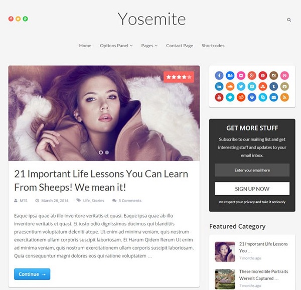 Yosemite WordPress Theme