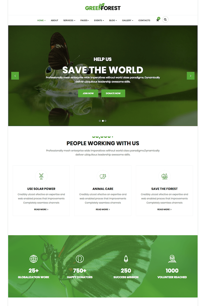 GreenForest - Environmental Ecology Responsive Template