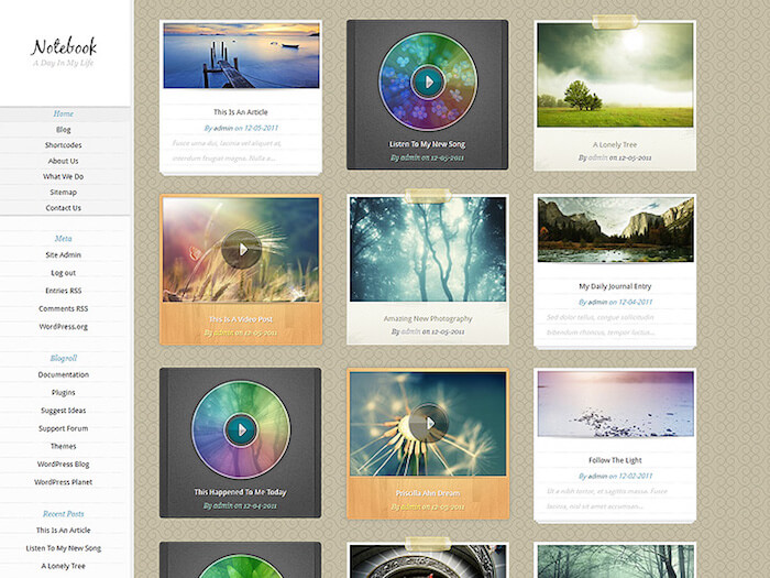 Notebook Theme Notebook Theme