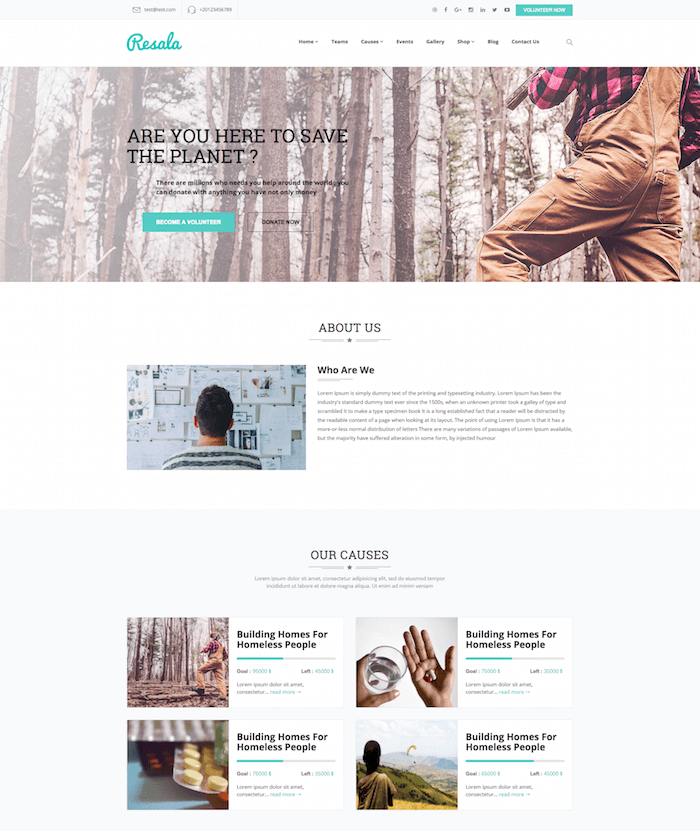 Resala Crowdfunding WordPress theme