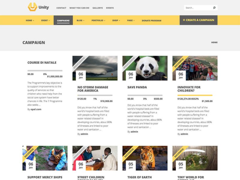 Unity WordPress Theme