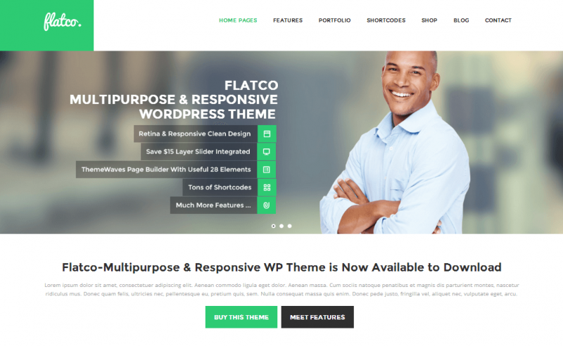 Flatco Facebook Style WordPress theme