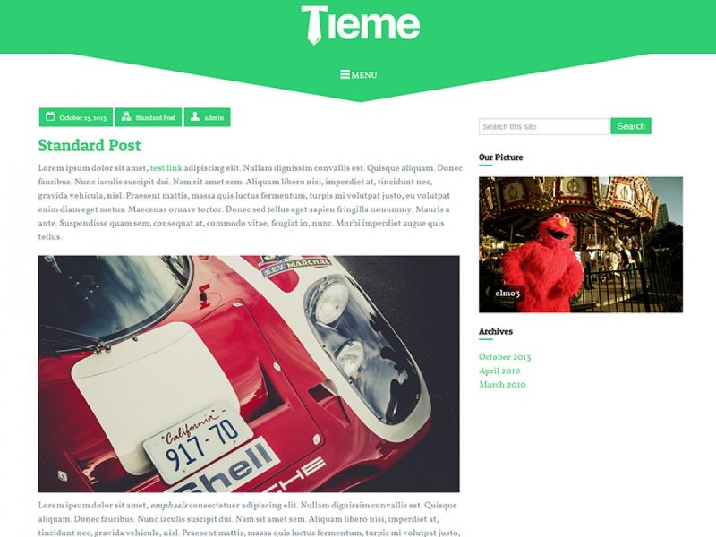 Tieme blog creative theme