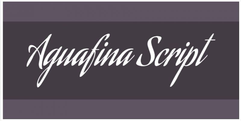 Aguafina Script Font