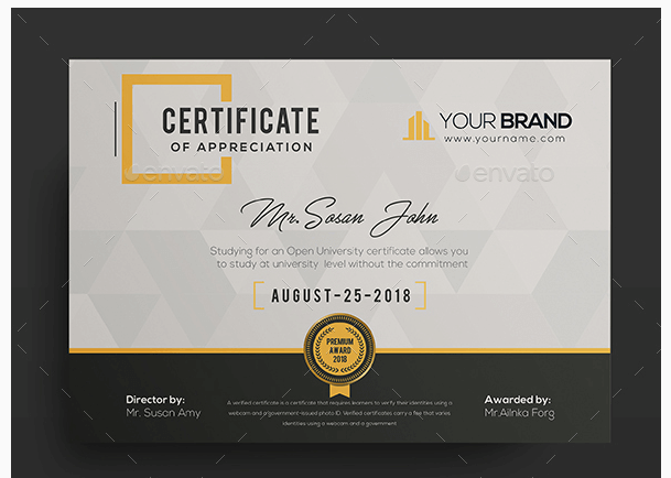 Certificate Template Certificate Template