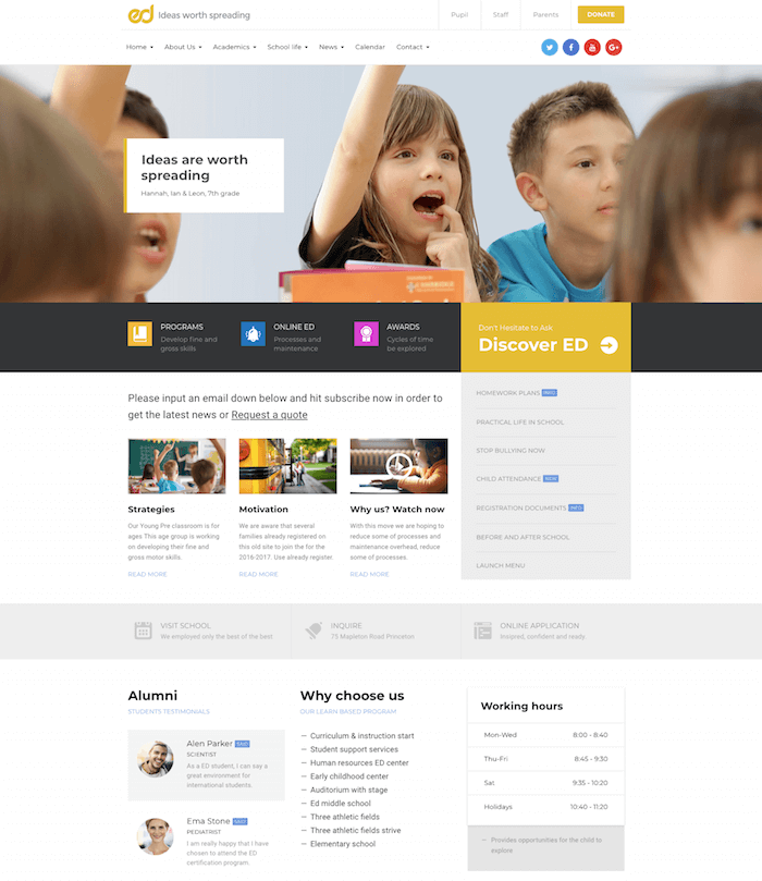 Ed School WordPress Theme