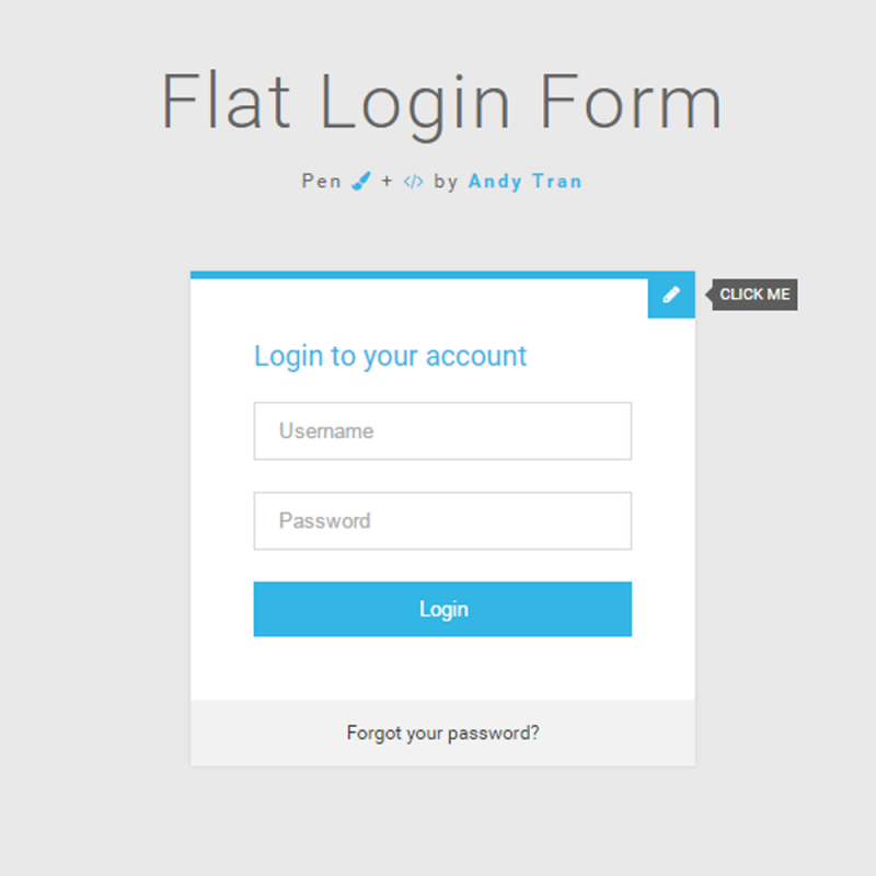 Flat Login- Anmeldeformular