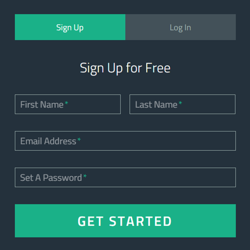 Floating Sign up Form