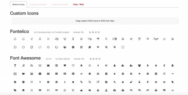 Fontello Free Icon Font Generator Fontello Font generator