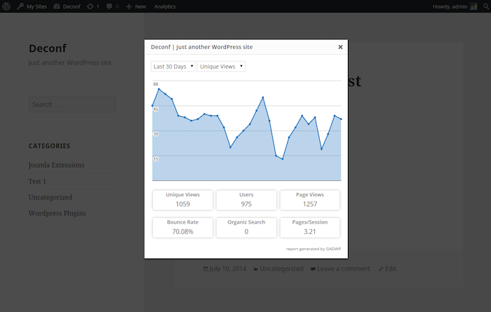 Google Analytics Dashboard for WP