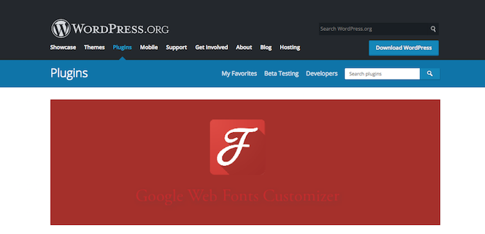 Google Web Fonts Customizer Google Web Fonts Customizer