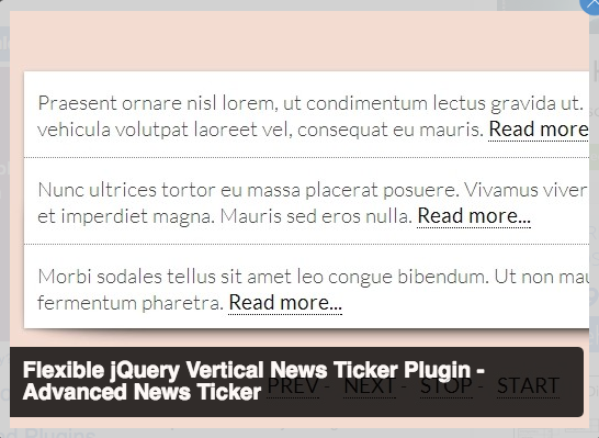 JQuery Vertical News slider