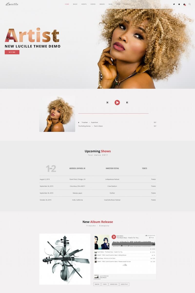 Lucille Music WordPress Theme Lucille Music WordPress Theme