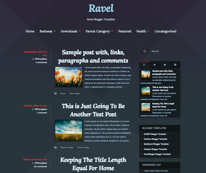 Ravel Blogger Template