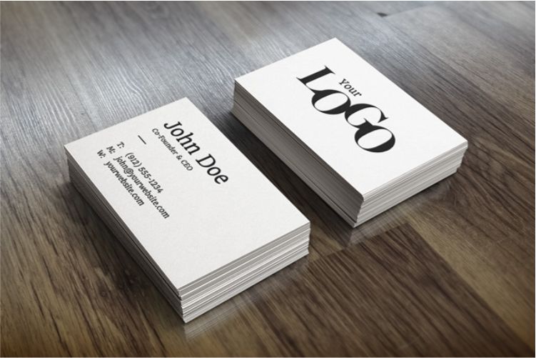 White Stacks Business Card Mockup