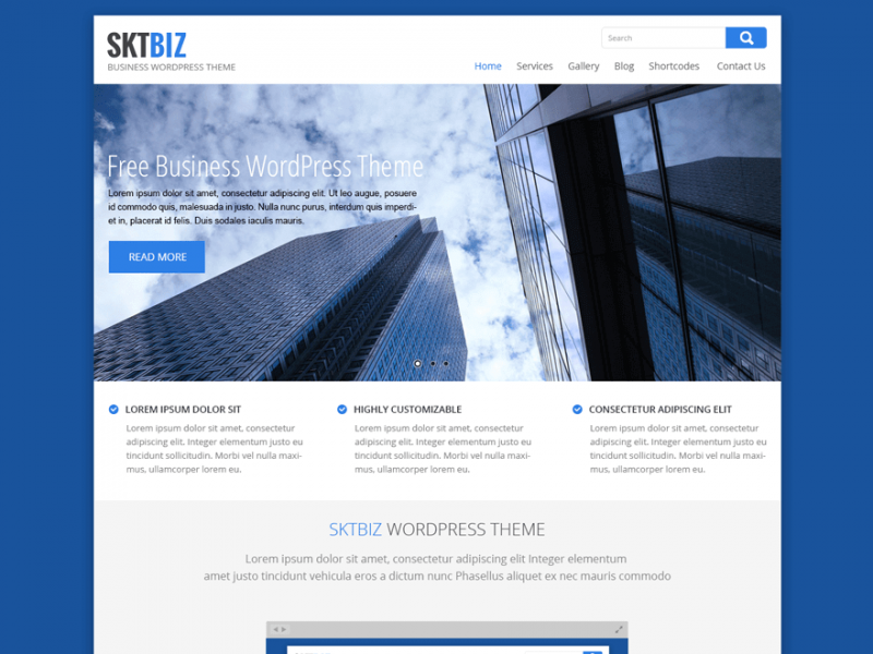 SKT Biz Free WooCommerce Theme