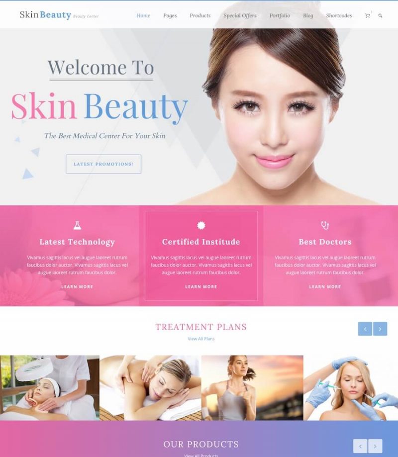 Skin Beauty WordPress Theme