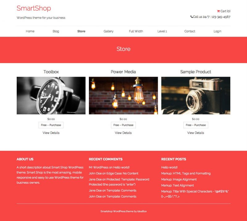 SmartShop https://wordpress.org/themes/smartshop/