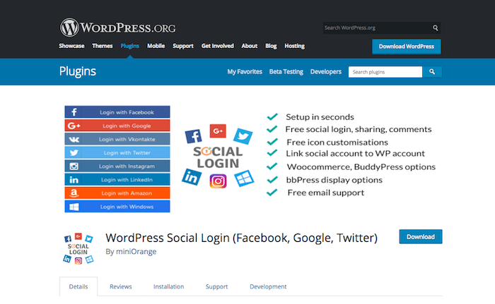 WordPress Social Login