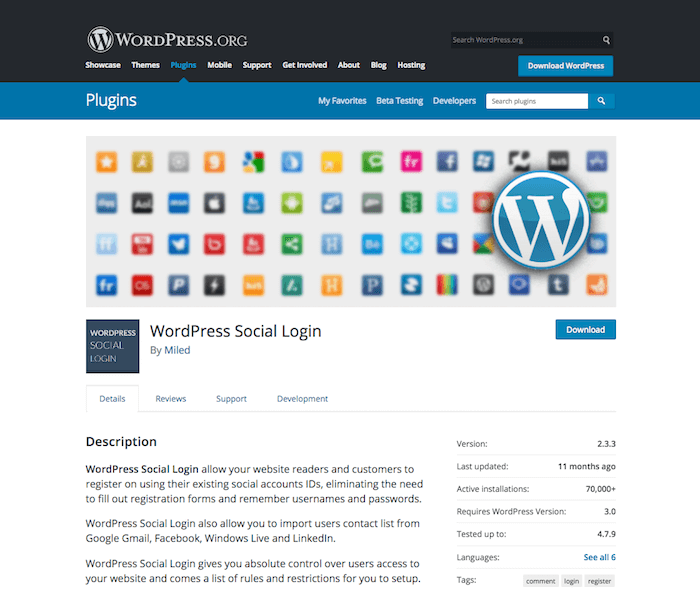 WordPress Social Login WordPress Social Login