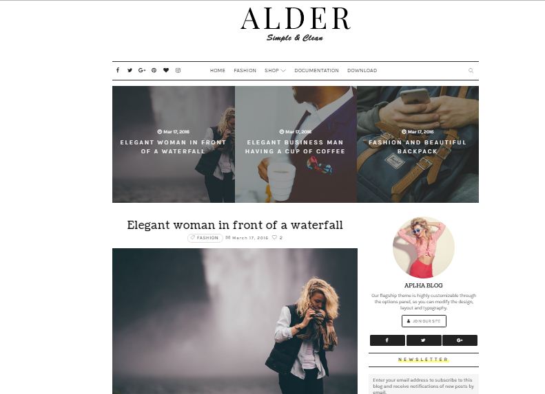 Templat Blogspot Alder Elegan