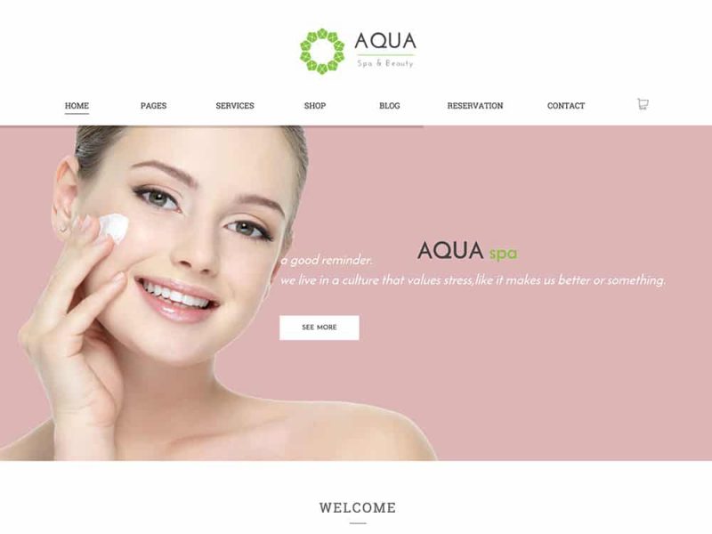 Aqua WooCommerce Spa and Salon Theme