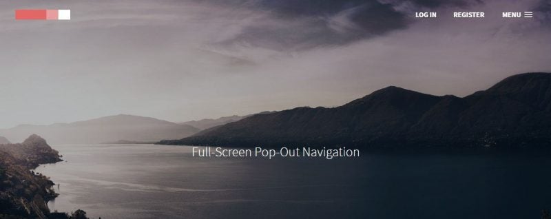 hdxjjx Full-Screen Pop out Navigation