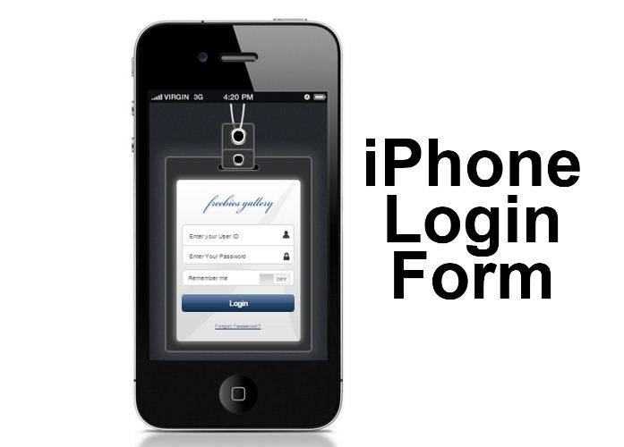 iPhone-Anmeldeformular