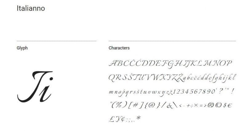 italianno Italianno Font