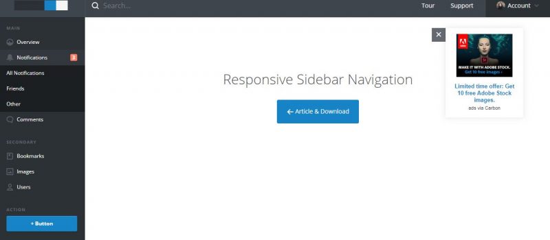 Responsive Sidebar Navigation