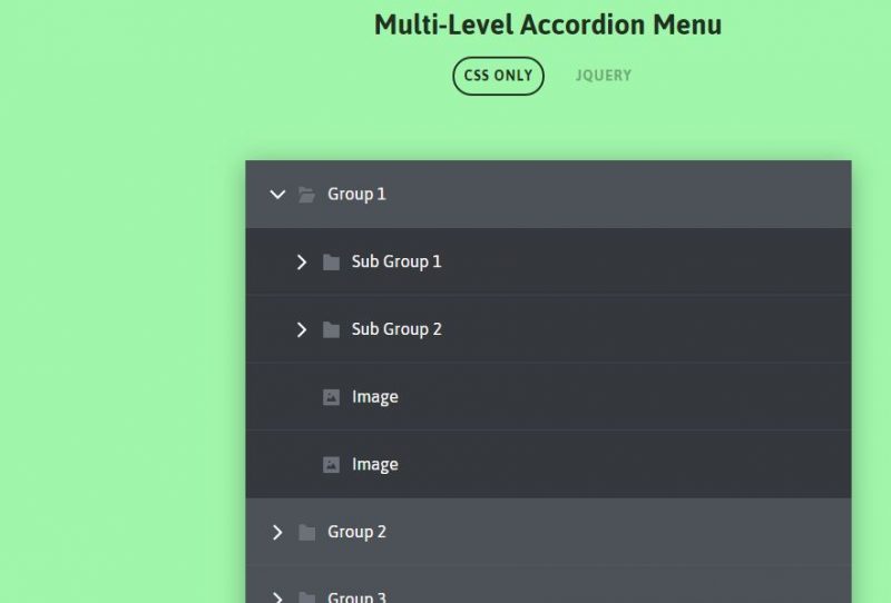 CSS Accordion Menu