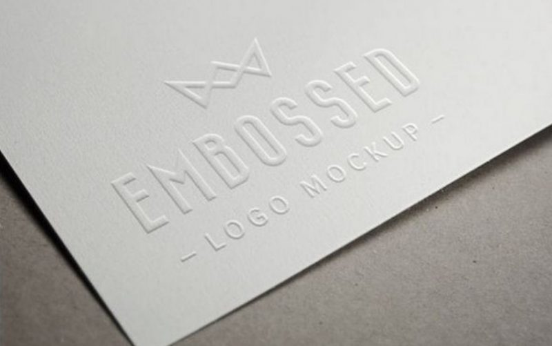 Embossed Paper Logo Mockups