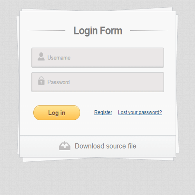 Login Form Using CSS3 and HTML5