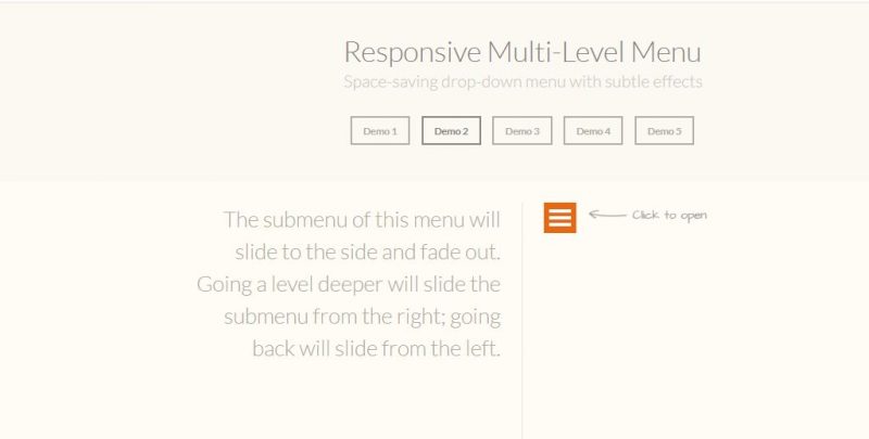 Responsive Multi-Level Menu