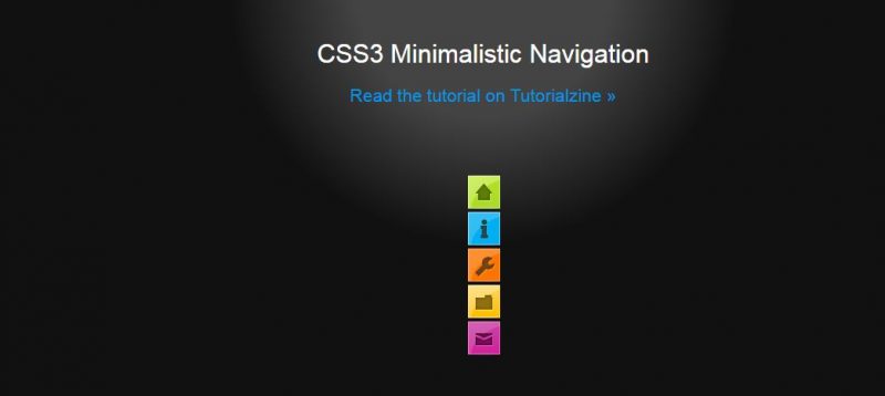 nnxn CSS3 Minimalistic Navigation Menu
