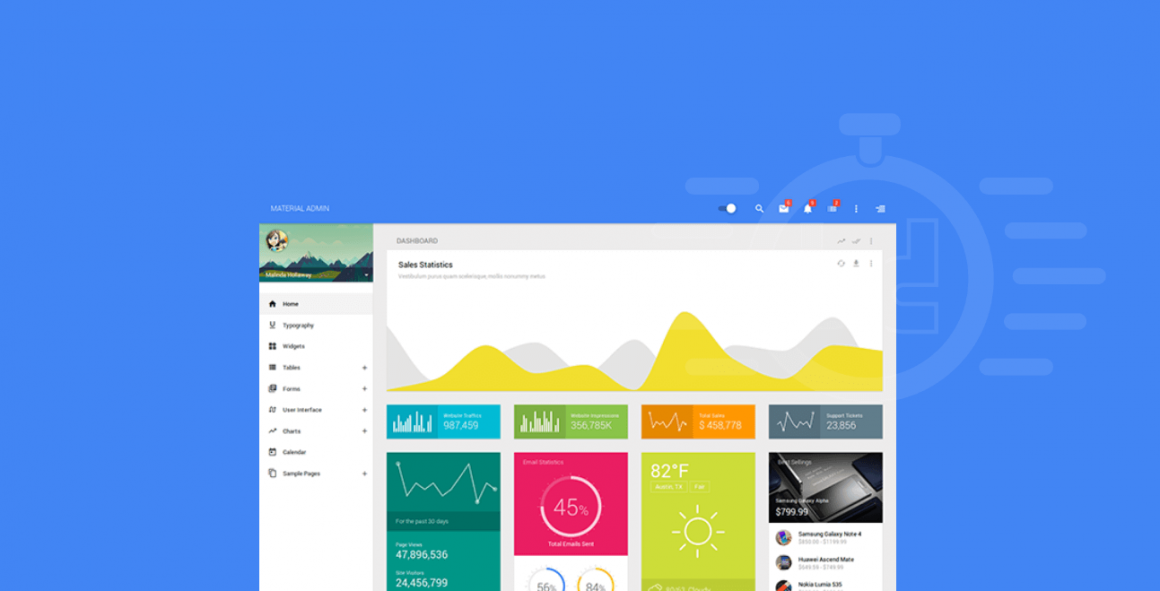 Best Angular Material Design Admin Templates