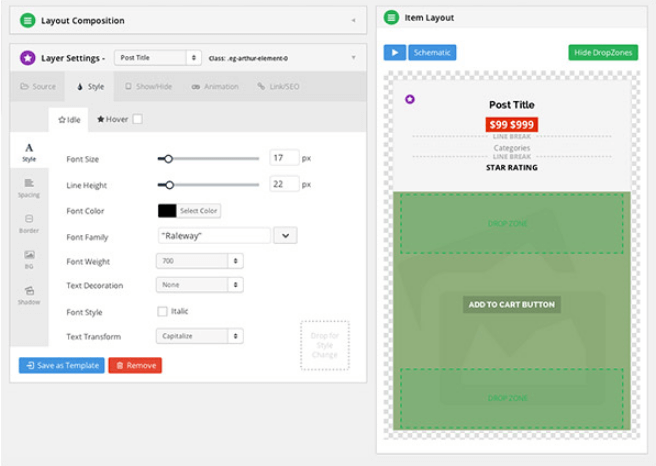 Essential Grid Skin Builder