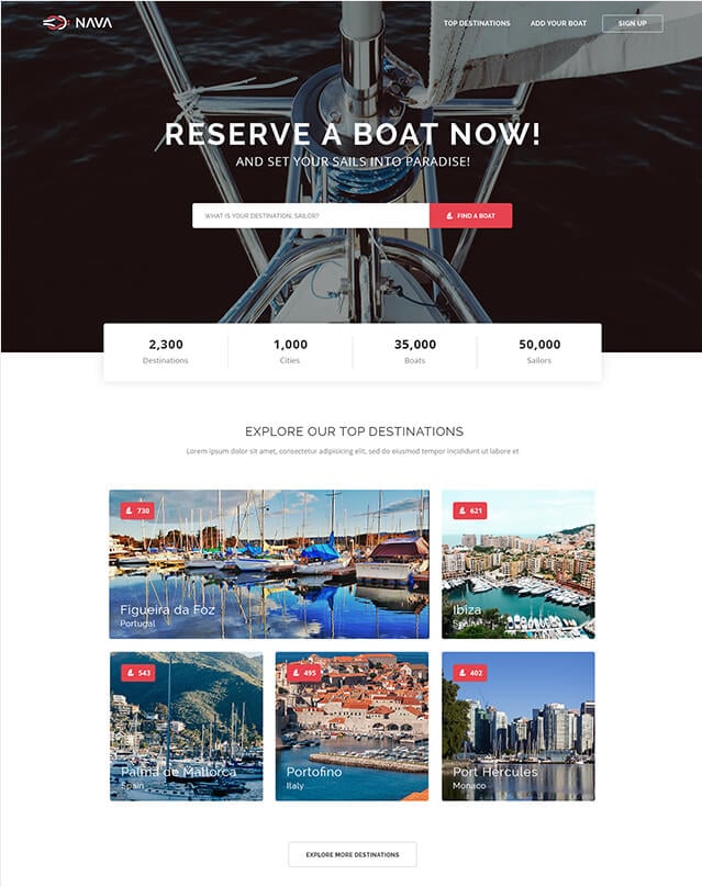 Nava responsive HTML template